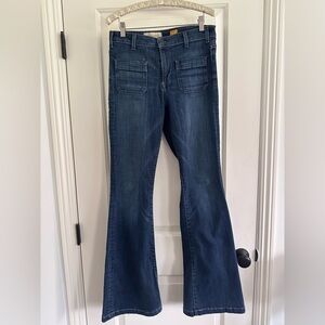 Pilcro Dark Blue Flare Jeans